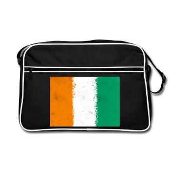 Flag of Côte d'Ivoire - Retro Bag - black/white - Front