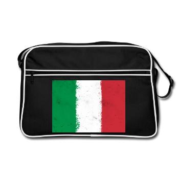 Drapeau de l’Italie - Sac Retro - noir/blanc - Devant