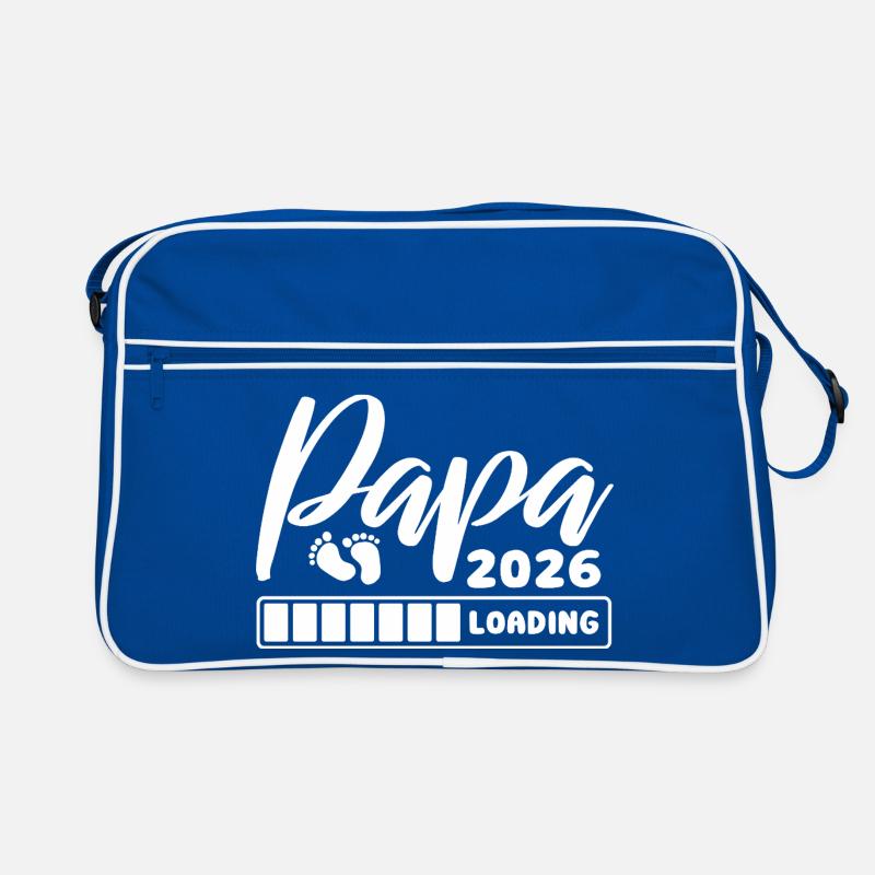 Papa 2026 loading - Schwangerschaft - Geschenk Retro Tasche