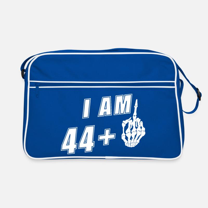 Ich bin 44 plus Mittelfinger - 45. Geburtstag Retro Tasche