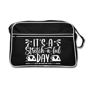 Passionnés de Pilates : C’est une journée d’étirement - Sac Retro - noir/blanc - Devant