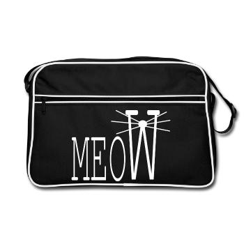 Amis chats - Sac Retro - noir/blanc - Devant