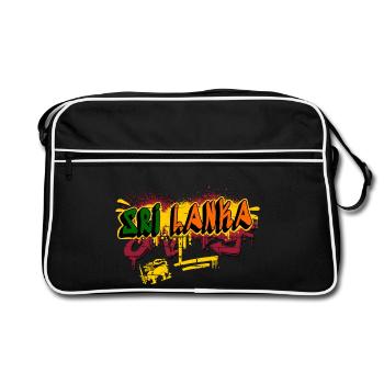 Design de graffitis sri-lankais - Sac Retro - noir/blanc - Devant