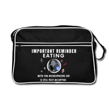 Manger avec le micro allumé - Sac Retro - noir/blanc - Devant