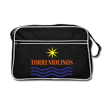 TORREMOLINOS-Eau du Soleil+Texte - Sac Retro - noir/blanc - Devant