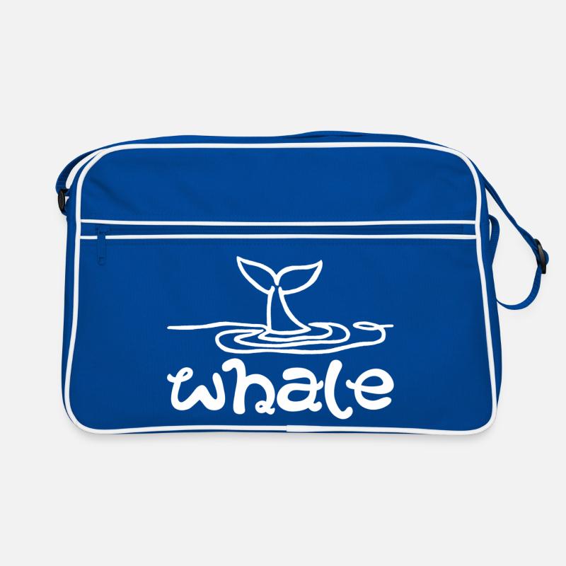 The Whale's Tail (White) Retro Bag
