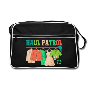 Thrift Shopper Haul Patrol Thrift Store - Retro Bag - black/white - Front