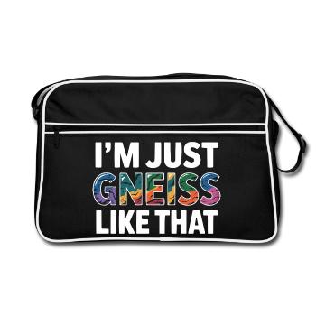 Gestein sammeln Rockhound Gestein Sammler Geologie - Retro Tasche - Schwarz/Weiß - Vorne