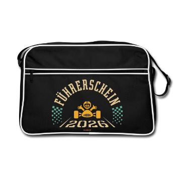 Driving licence 2026 (novice driver / 4C) - Retro Bag - black/white - Front