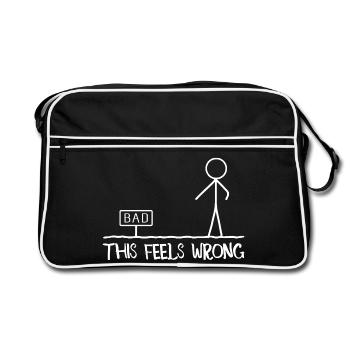 Ça me semble faux blagues humoristiques sur les bonhommes bâtons drôles - Sac Retro - noir/blanc - Devant