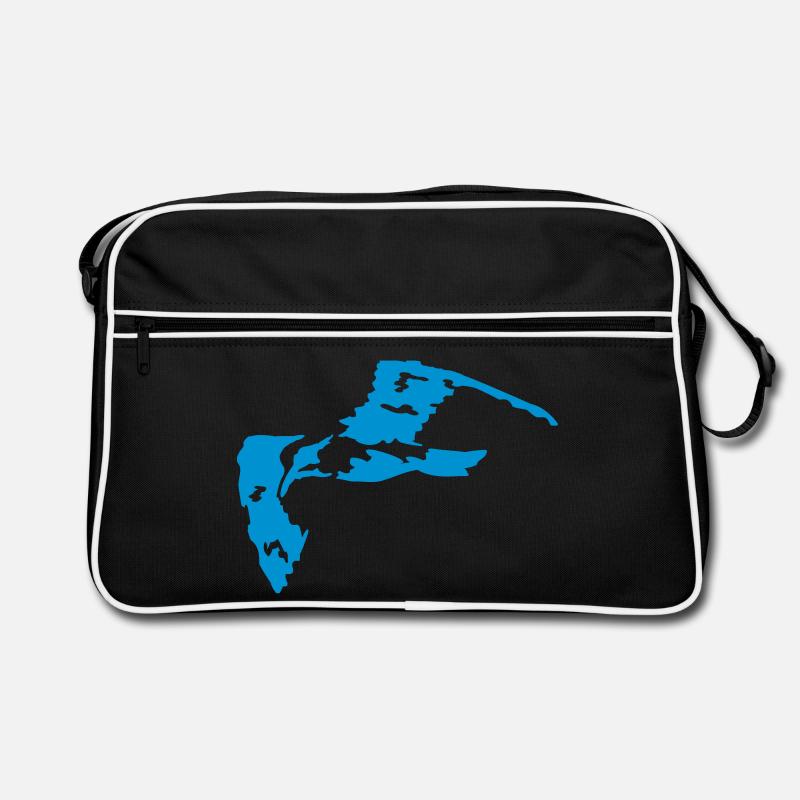 fliegende moewe - Retro Tasche - Schwarz/Weiß