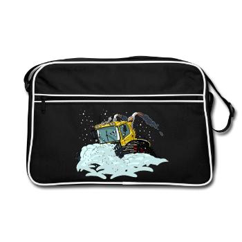 pelle à neige jaune - Sac Retro - noir/blanc - Devant