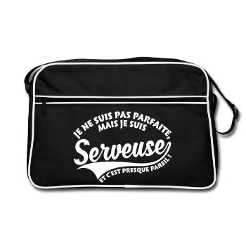 Parfaite Serveuse - Sac Retro - noir/blanc - Devant
