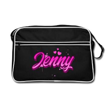 Jenny - Retro Tasche - Schwarz/Weiß - Vorne