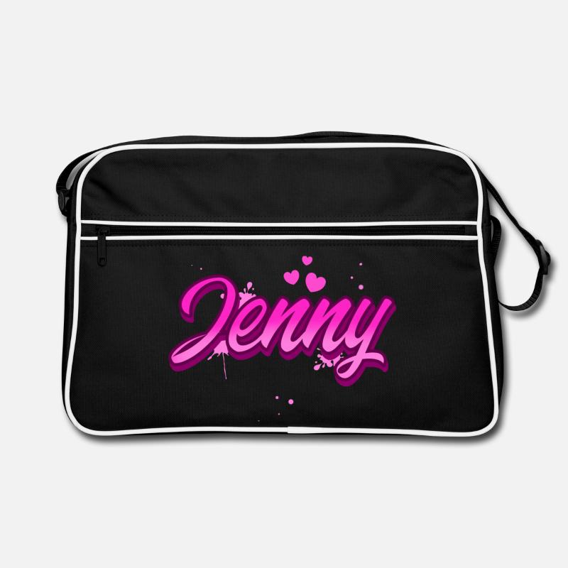 Jenny - Retro Tasche - Schwarz/Weiß