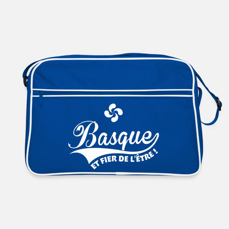Basque et fier de l'être avec croix Basque Lauburu Sac Retro