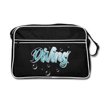 Plongeurs plongeurs - Sac Retro - noir/blanc - Devant