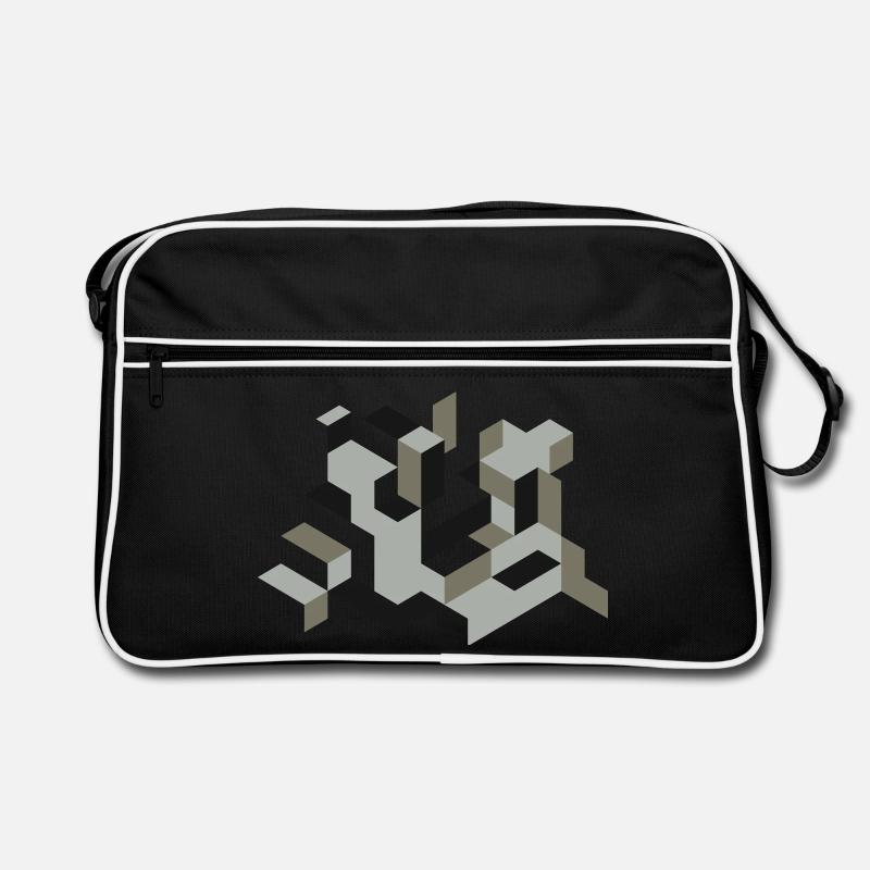 Perspective Construction Cube Teindre Yourself Labyrinthe 3D Sac Retro