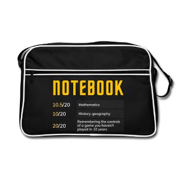 Erinnern an Videospiele - Retro Tasche - Schwarz/Weiß - Vorne