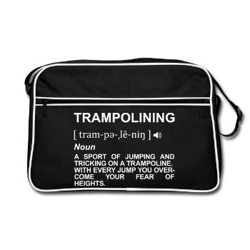 Trampoline Jumping Meaning - Retro Bag - black/white - Front