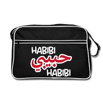 Habibi (foncé) - Sac Retro - noir/blanc - Devant