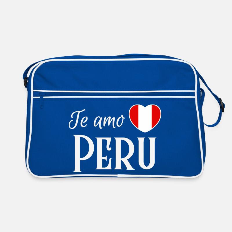 Ich liebe dich, Peru, peruanischer Stolz Retro Tasche