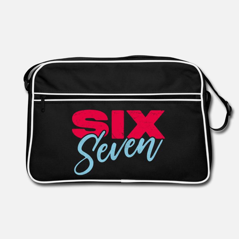 sechs sieben Retro Tasche