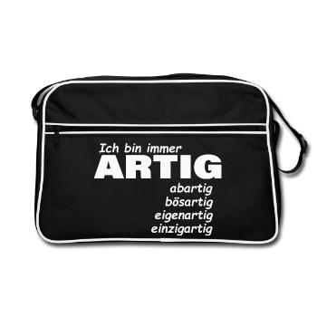 good - Retro Bag - black/white - Front