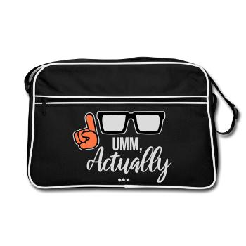 À un vrai nerd drôle qui dit logo - Sac Retro - noir/blanc - Devant