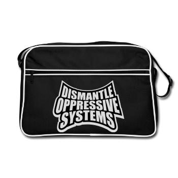 Déclaration d’activisme pour démanteler les systèmes oppressifs - Sac Retro - noir/blanc - Devant