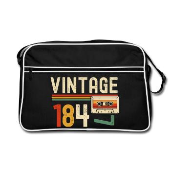 Vintage 84 Cassette Retro - Retro Bag - black/white - Front