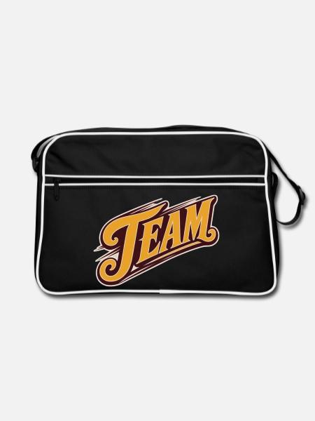 Team - Retro Tasche - Schwarz/Weiß