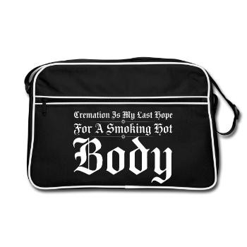 Ironie gothique Lettre noire audacieuse - Sac Retro - noir/blanc - Devant