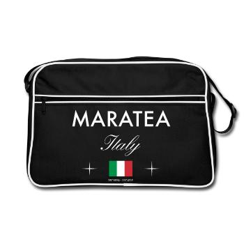 Souvenir de voyage des coordonnées Maratea Italy - Sac Retro - noir/blanc - Devant