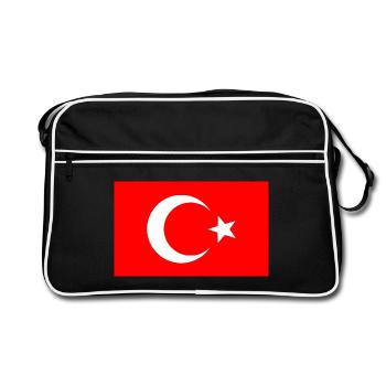 Turquie - Drapeau turc - Sac Retro - noir/blanc - Devant