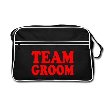 Team groom - Sac Retro - noir/blanc - Devant