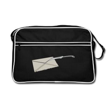 Ouvre-lettre | Coupe-papier - Sac Retro - noir/blanc - Devant