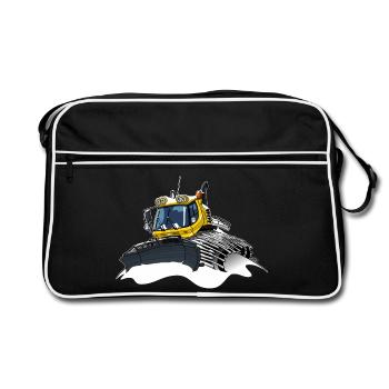 yellow snow shovel snow - Retro Bag - black/white - Front