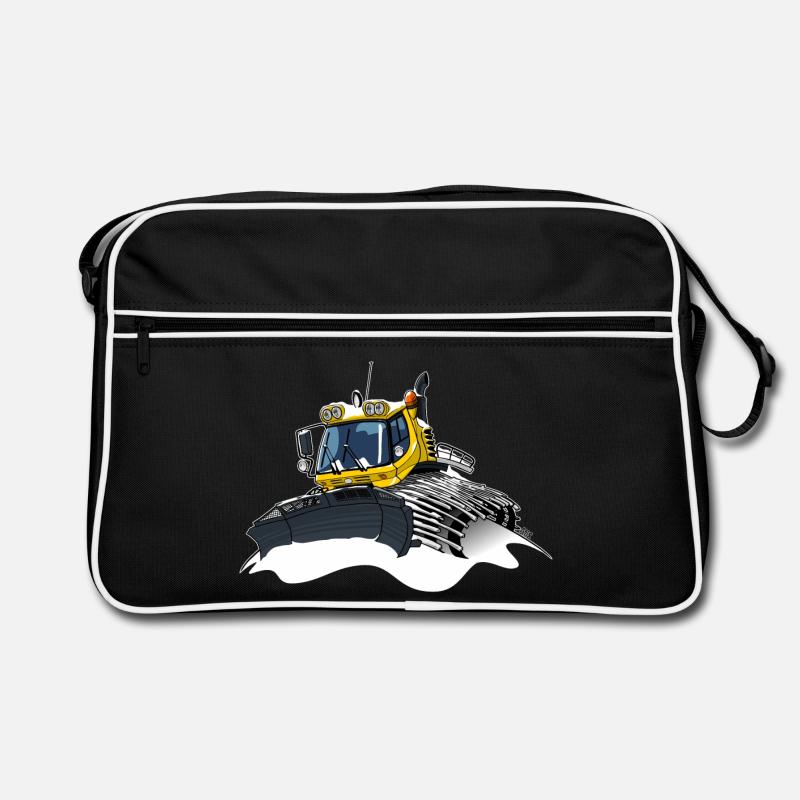 yellow snow shovel snow Retro Bag