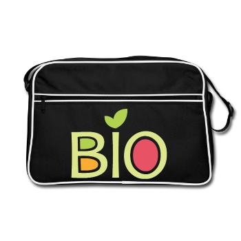 Bio Team Company Club Friends Fruits Food Vegan - Sac Retro - noir/blanc - Devant