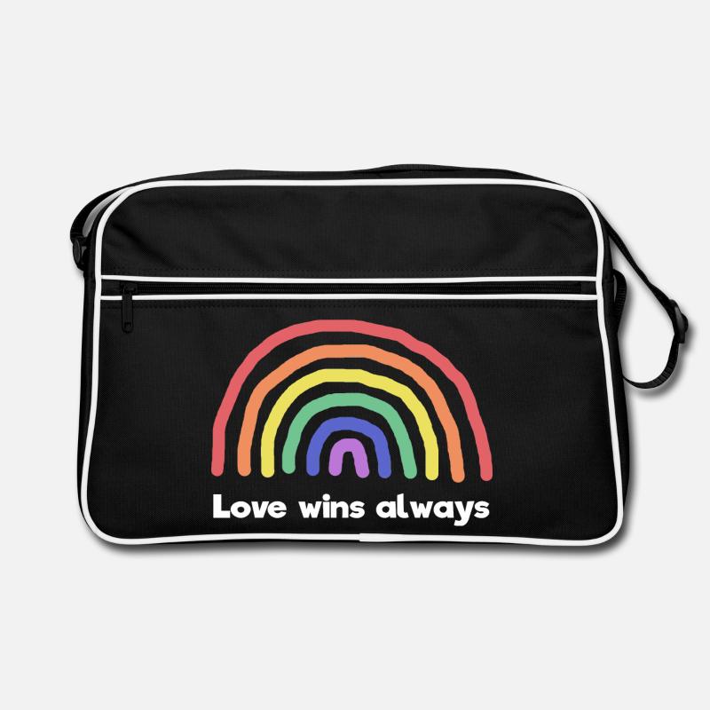 Rainbow Love Statement Peace World Peace Retro Bag