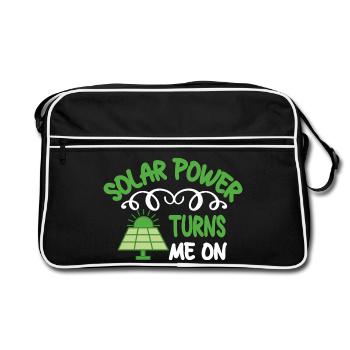Climate Change Renewable Energy Solar Energy - Retro Bag - black/white - Front