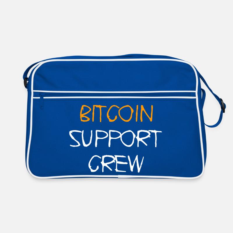 Bitcoin Support Crew Design Retro Tasche