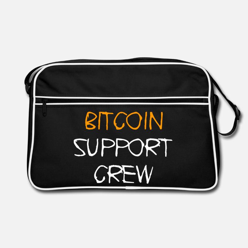 Bitcoin Support Crew Design - Retro Bag - black/white