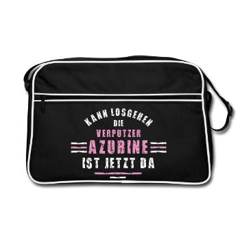 Plasterer Trainee Training Apprenticeship Plasterer - Retro Bag - black/white - Front