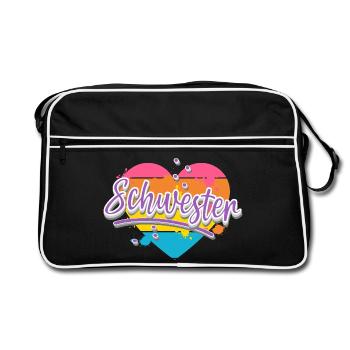 sister - Retro Bag - black/white - Front