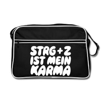 Ctrl+Z Karma – Ctrl+Z is Karma - Retro Bag - black/white - Front