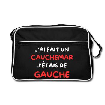 France I HAD a nightmare I was on the left - Retro Bag - black/white - Front