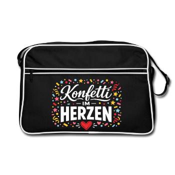 Confetti in the Heart Alaaf Helau Costume - Retro Bag - black/white - Front