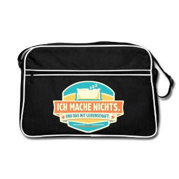 Doing nothing with passion - Retro Bag - black/white - Front